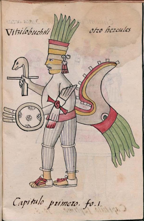 Florentino I 1r, Huitzilopochtli