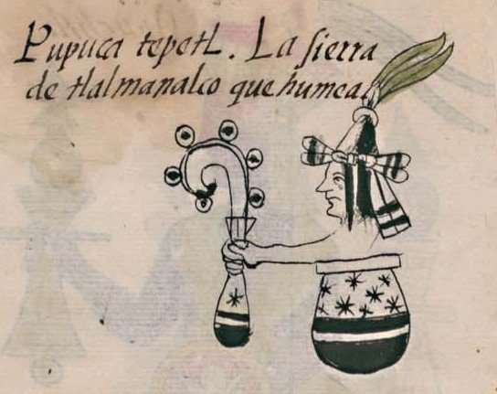 Florentino I 3v, Quetzalcohuatl, Quetzaltepetl, Popocatepetl, Tepictoton