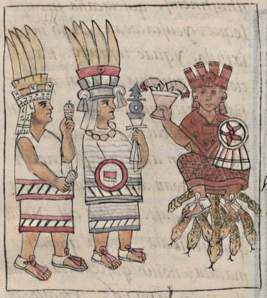 Florentino I 6v, Huixtocihuatl, Chalchiuhtlicue, Chicomecohuatl
