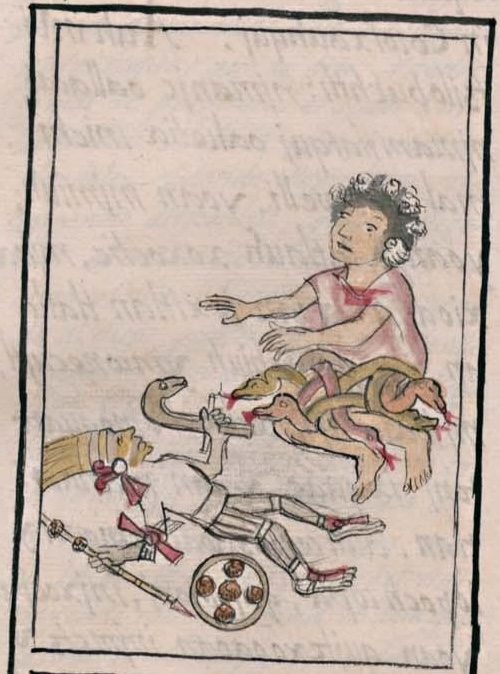 Florentino III 3v, Huitzilopochtli, Cohuatlicue