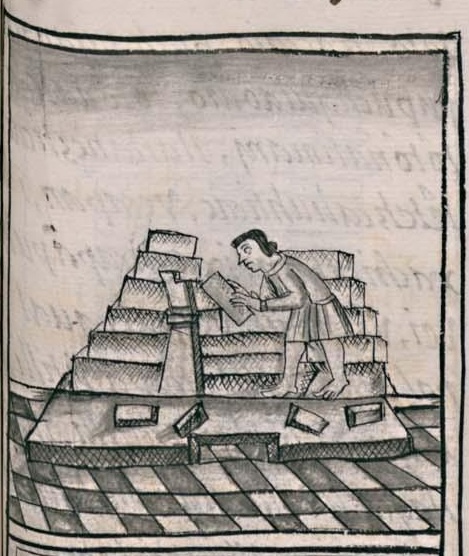 Florentino XI 241r, teocalli, teocalquetza