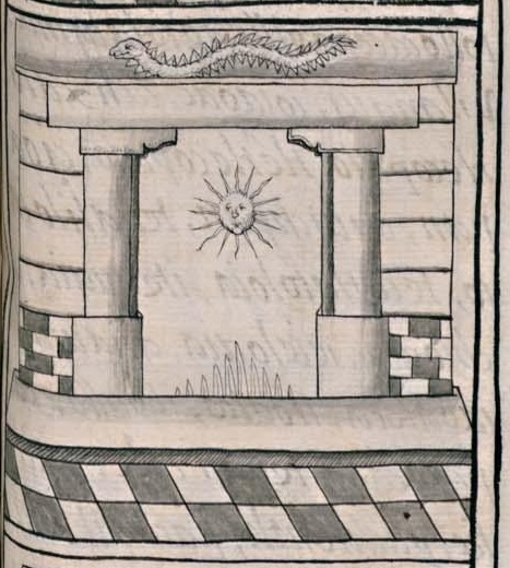 Florentino XI 241r, tecpancalli, itzcohuatl