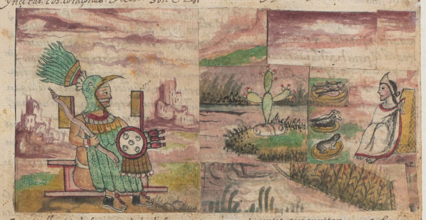 Durán II 231r, Huitzilopochtli, Tenochtitlan