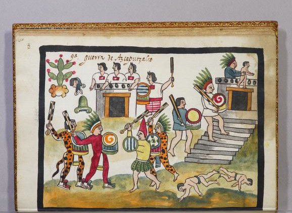 Tovar I 201r, Axayacatl, Tenochtitlan, Tlatelolco